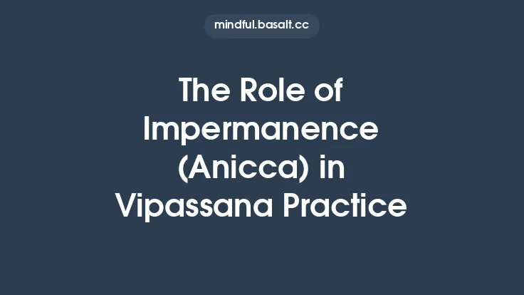 The Role of Impermanence (Anicca) in Vipassana Practice Thumbnail