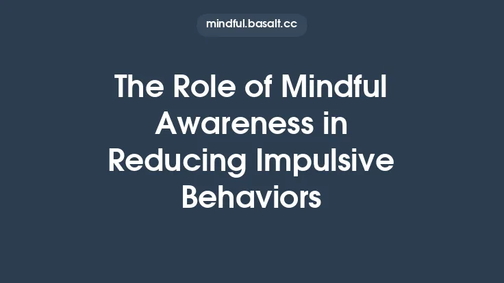 The Role of Mindful Awareness in Reducing Impulsive Behaviors Thumbnail