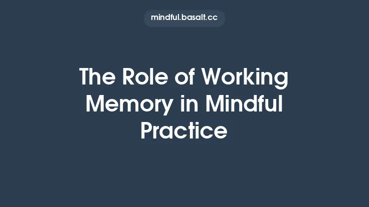 The Role of Working Memory in Mindful Practice Thumbnail