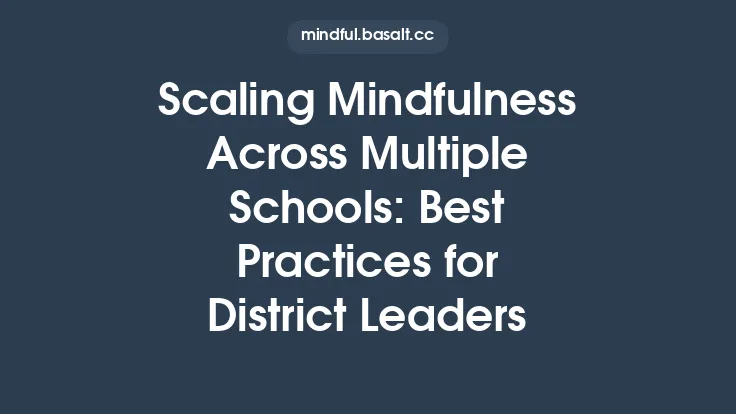 Scaling Mindfulness Across Multiple Schools: Best Practices for District Leaders Thumbnail