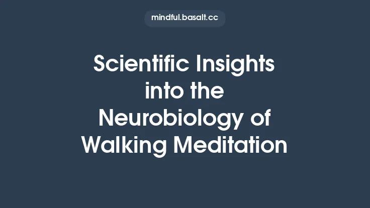 Scientific Insights into the Neurobiology of Walking Meditation Thumbnail