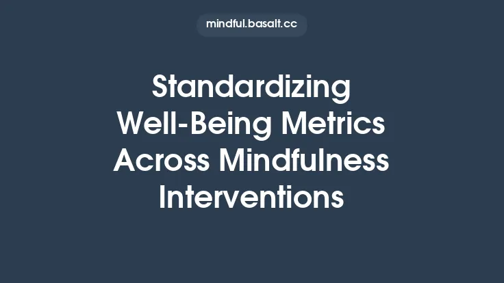 Standardizing Well‑Being Metrics Across Mindfulness Interventions Thumbnail