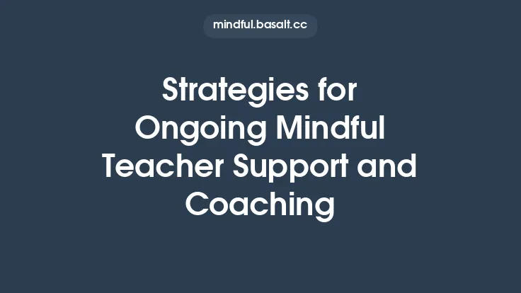 Strategies for Ongoing Mindful Teacher Support and Coaching Thumbnail