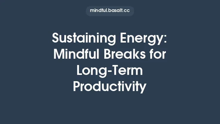 Sustaining Energy: Mindful Breaks for Long-Term Productivity Thumbnail