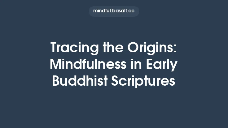 Tracing the Origins: Mindfulness in Early Buddhist Scriptures Thumbnail