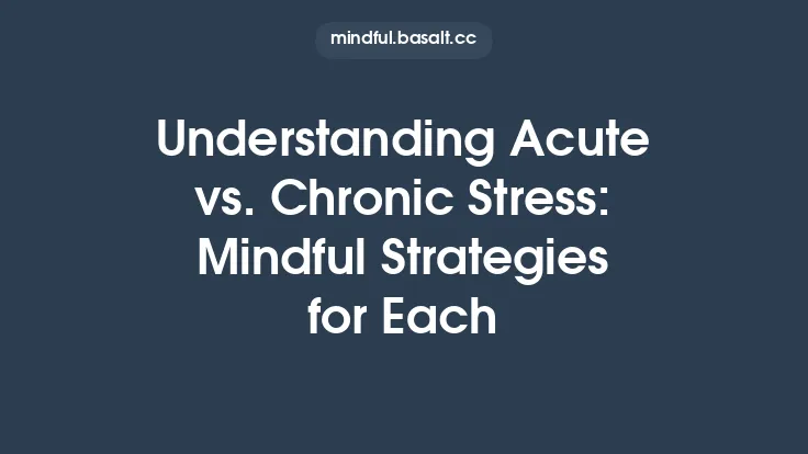 Understanding Acute vs. Chronic Stress: Mindful Strategies for Each Thumbnail
