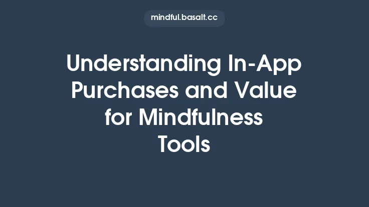 Understanding In‑App Purchases and Value for Mindfulness Tools Thumbnail