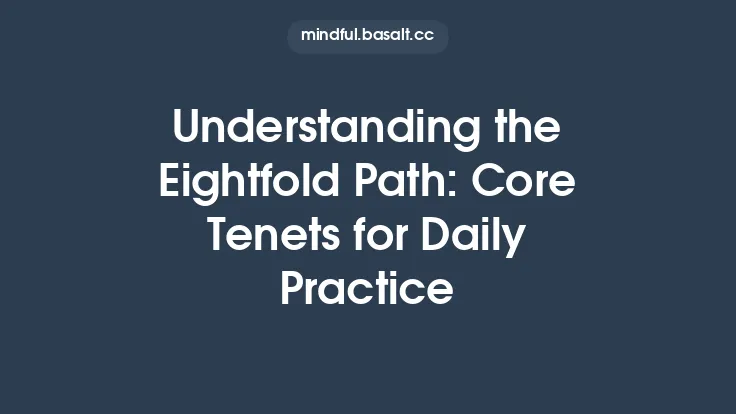 Understanding the Eightfold Path: Core Tenets for Daily Practice Thumbnail