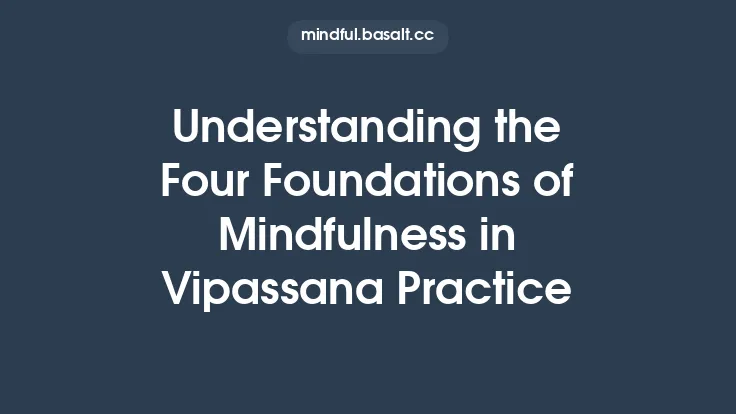 Understanding the Four Foundations of Mindfulness in Vipassana Practice Thumbnail