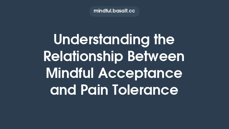 Understanding the Relationship Between Mindful Acceptance and Pain Tolerance Thumbnail