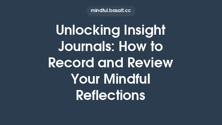 Unlocking Insight Journals: How to Record and Review Your Mindful Reflections Thumbnail
