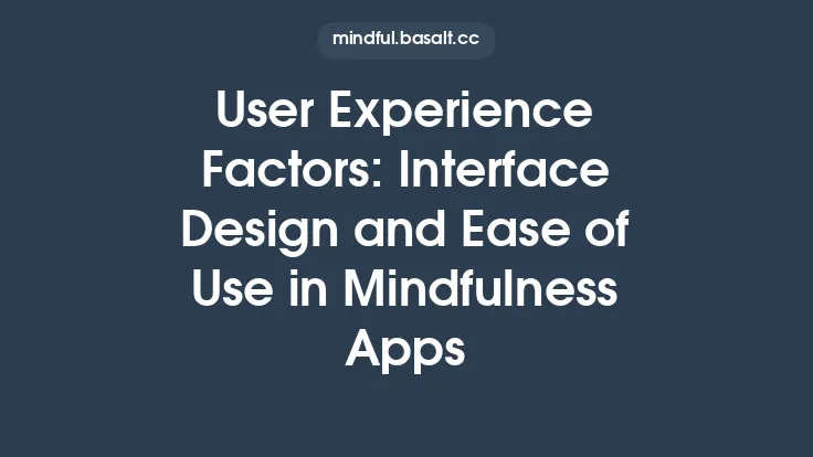 User Experience Factors: Interface Design and Ease of Use in Mindfulness Apps Thumbnail