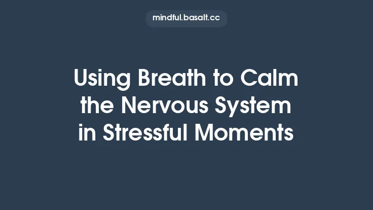 Using Breath to Calm the Nervous System in Stressful Moments Thumbnail