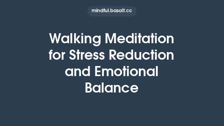 Walking Meditation for Stress Reduction and Emotional Balance Thumbnail